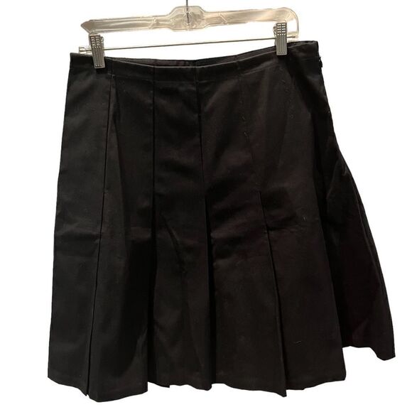 Gap Women's Black Skirt Midi Size 8 Stretch Pleated - Picture 2 of 9